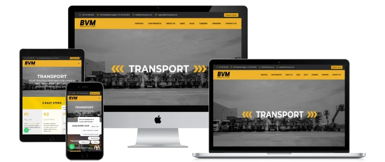 Bvm Transport Website Development